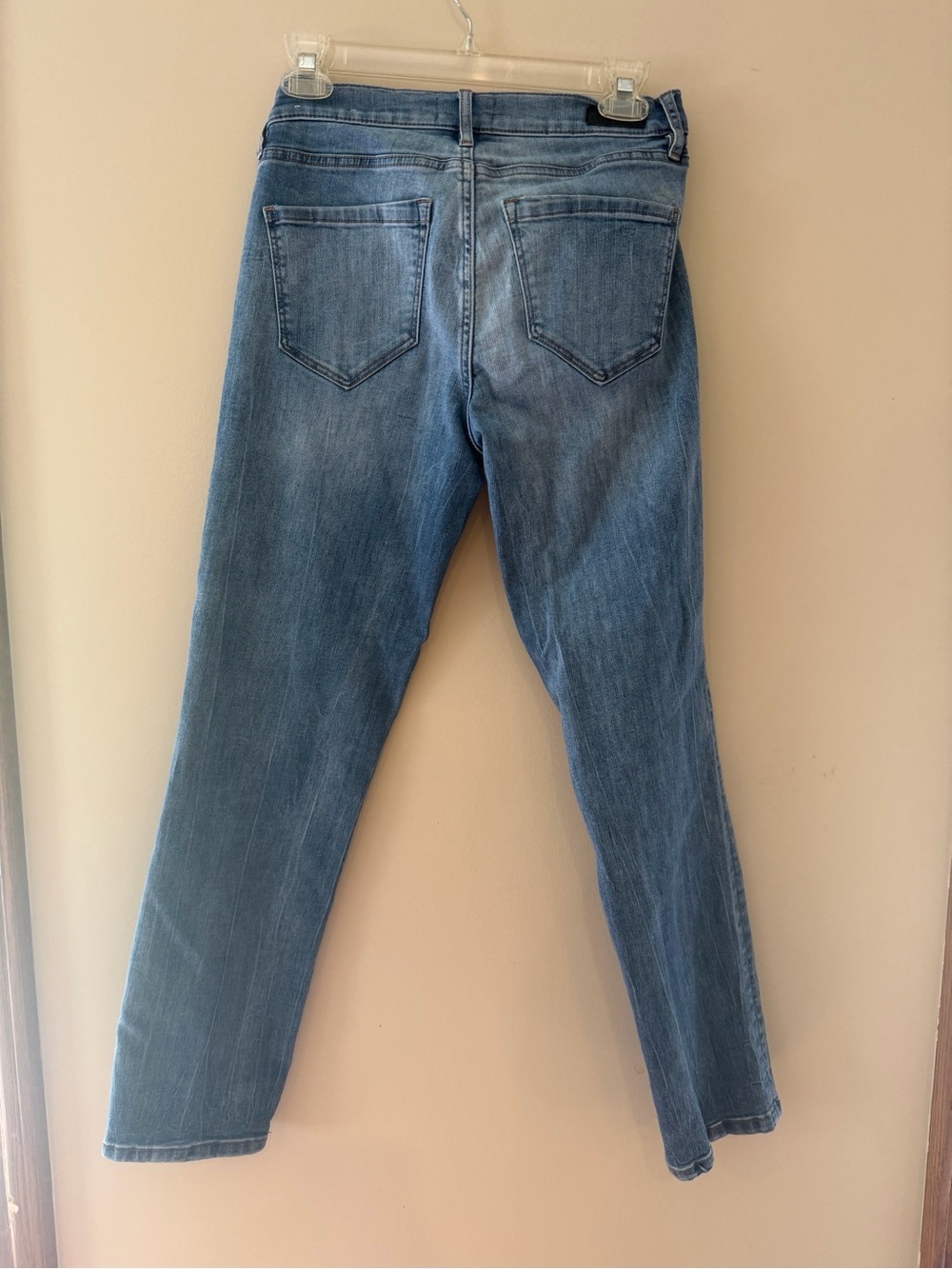 Light Blue Women's Slim Straight Jeans - Picture 2 of 4